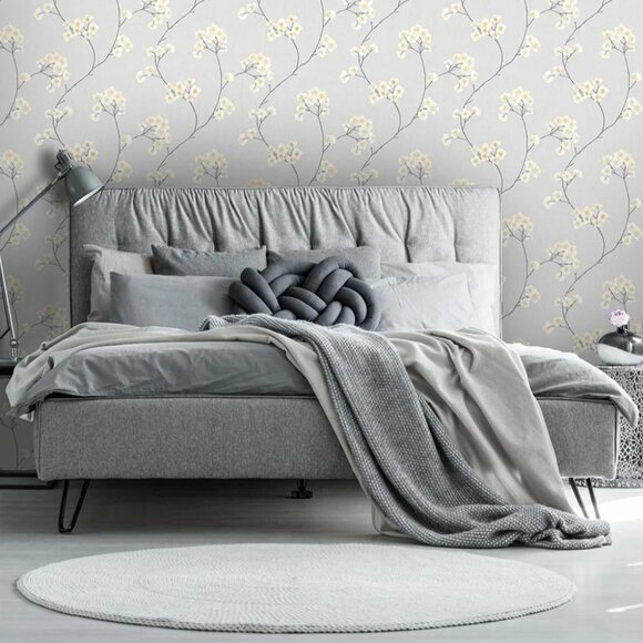 Superfresco Easy Radiance Grey and Ochre Removable Wallpaper - Picture 3 of 8